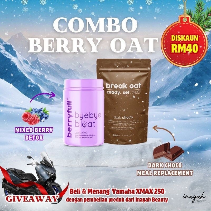 BERRYFULL/ OAT COKLAT COMBO INAYAH BEAUTY READYSTOCK WITH FREE GIFT ...