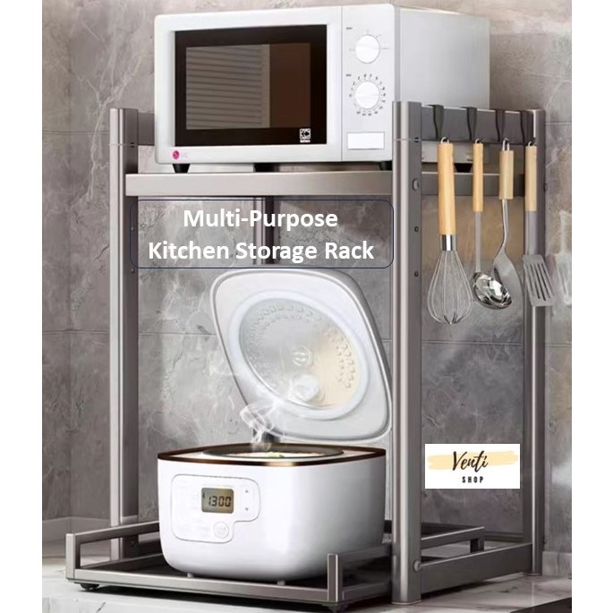 ZENZO Kitchen Rack Microwave Oven Rack Rack Storage ☆ Rak Simpan Dapur ...
