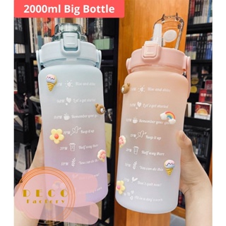 1pc Sporty Gradient Matte Plastic Water Bottle Portable Space Cup High  Value Fitness Cup