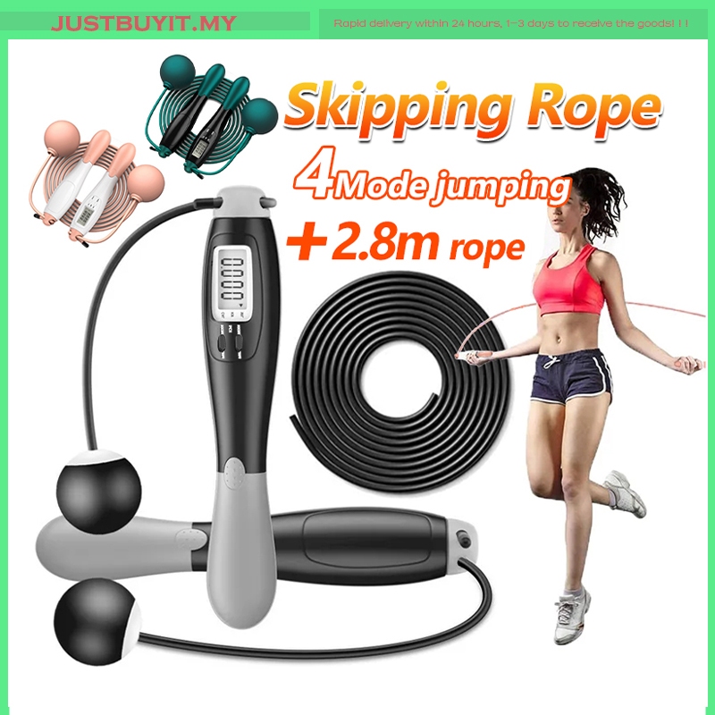 (stock) 2 in 1Smart rope skipping fitness Counter Cordless Jump Rope ...
