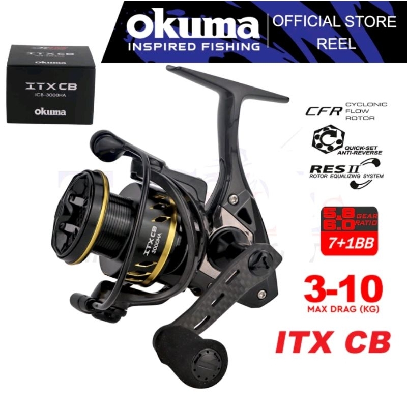 Mesin Pancing [Max Drag 3-10kg] Okuma ITX CB Spinning Fishing Reel  Lightweight joran pancing tenggiri SIAKAP keli kerapu