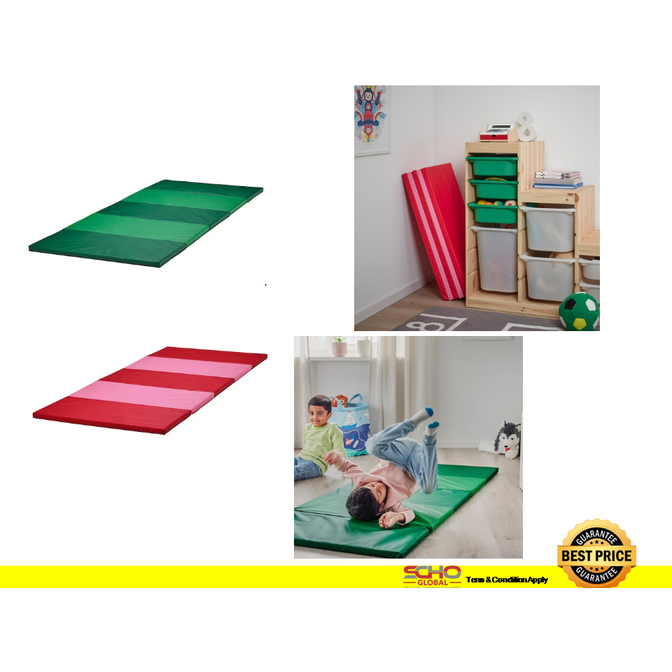 IKEA-PLUFSIG Folding gym mat, NEW green/red,78x185 cm | Shopee Malaysia