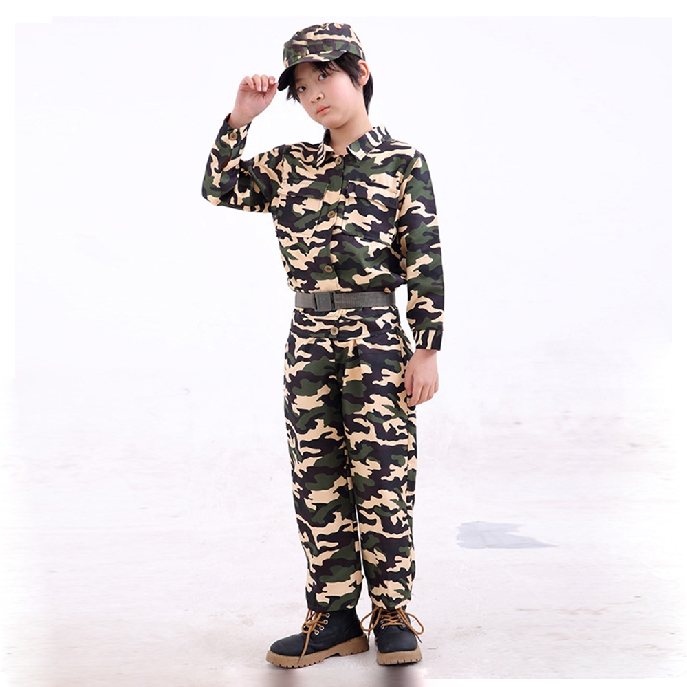 Kids Soldier Army Costume Set Boys & Girls For Children's Day Cosplay ...