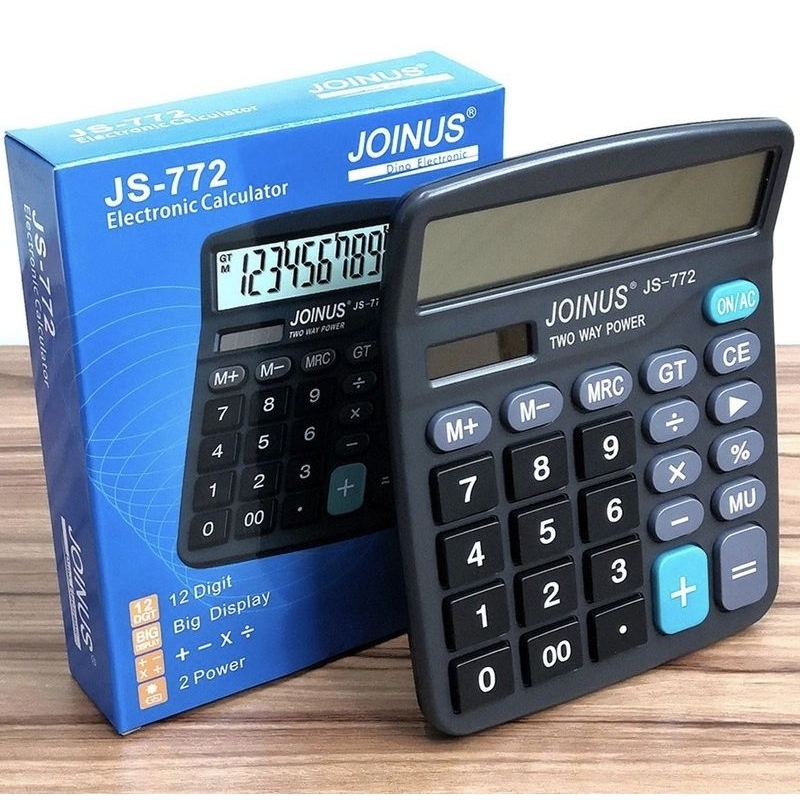 Joinus JS-772 & js 837-12s Electronic Calculator / big calculator 2 power  Solar energy and batteries / 计算机太阳能和电池