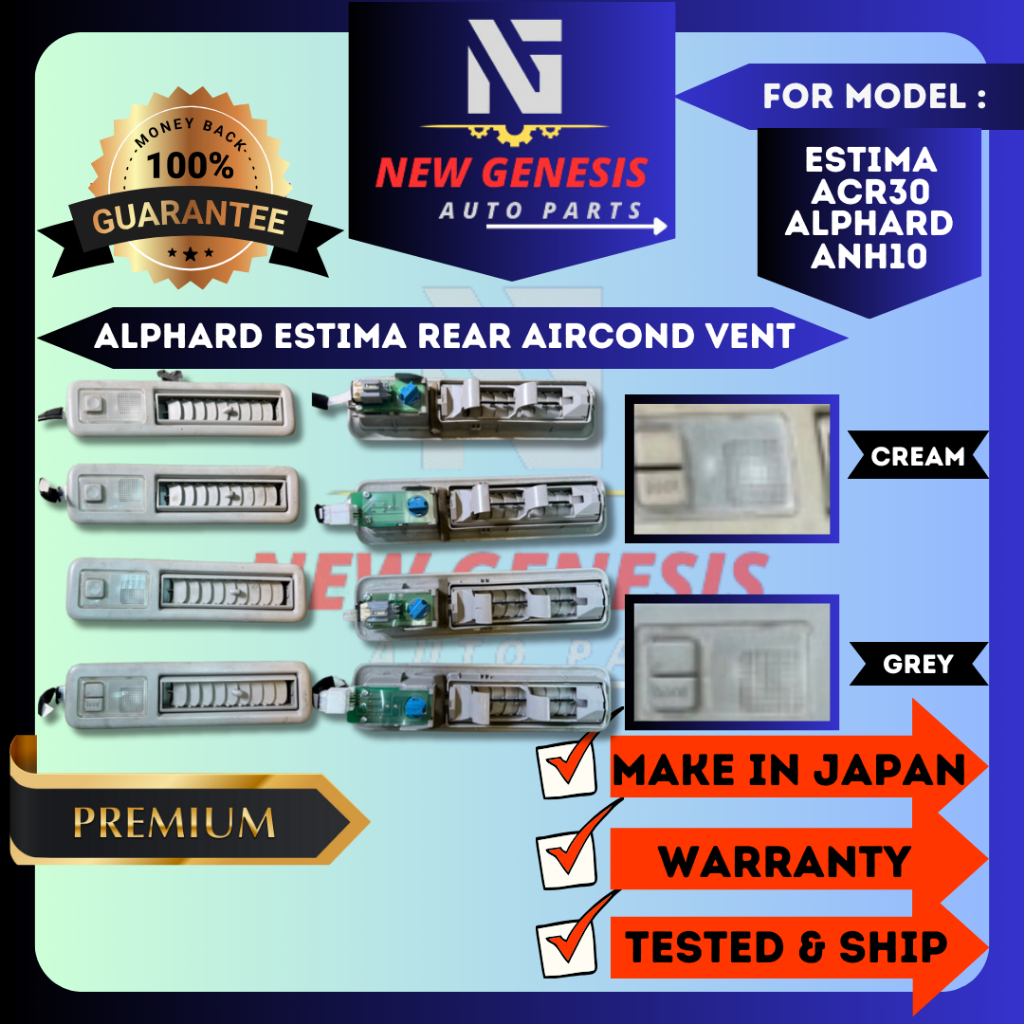 Toyota Alphard ANH10 Estima ACR30/MCR30 Roof Aircond Vent Rear Left ...