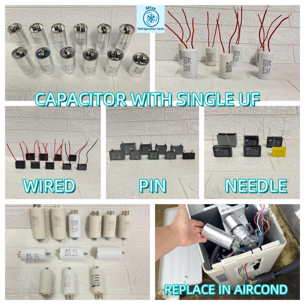 single uf capacitor electrical component pin / wired / needle condenser ...