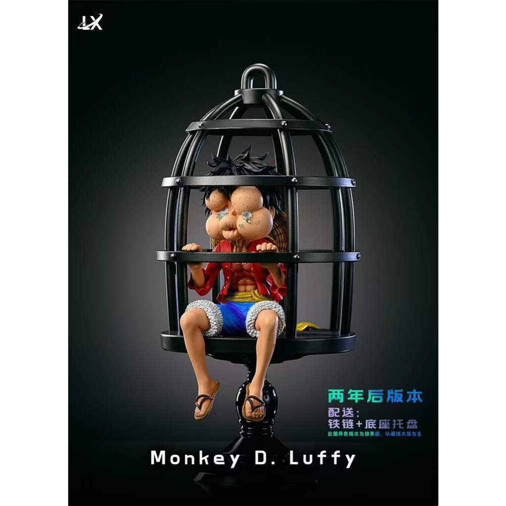LX Studio Luffy in Cage One Piece Resin Statue GK Anime Figure