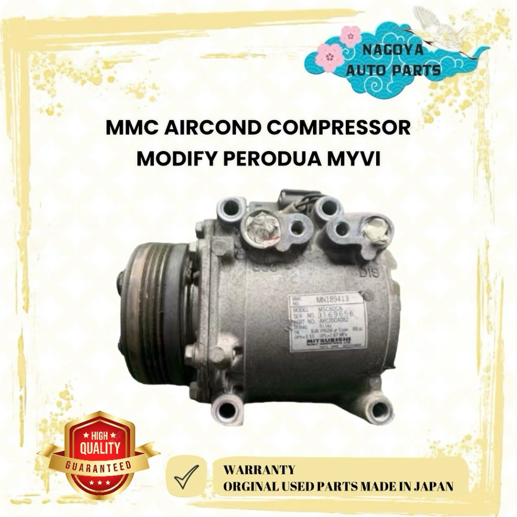 Nagoya(USED) MMC AIRCOND COMPRESSOR MODIFY PERODUA MYVI Shopee Malaysia