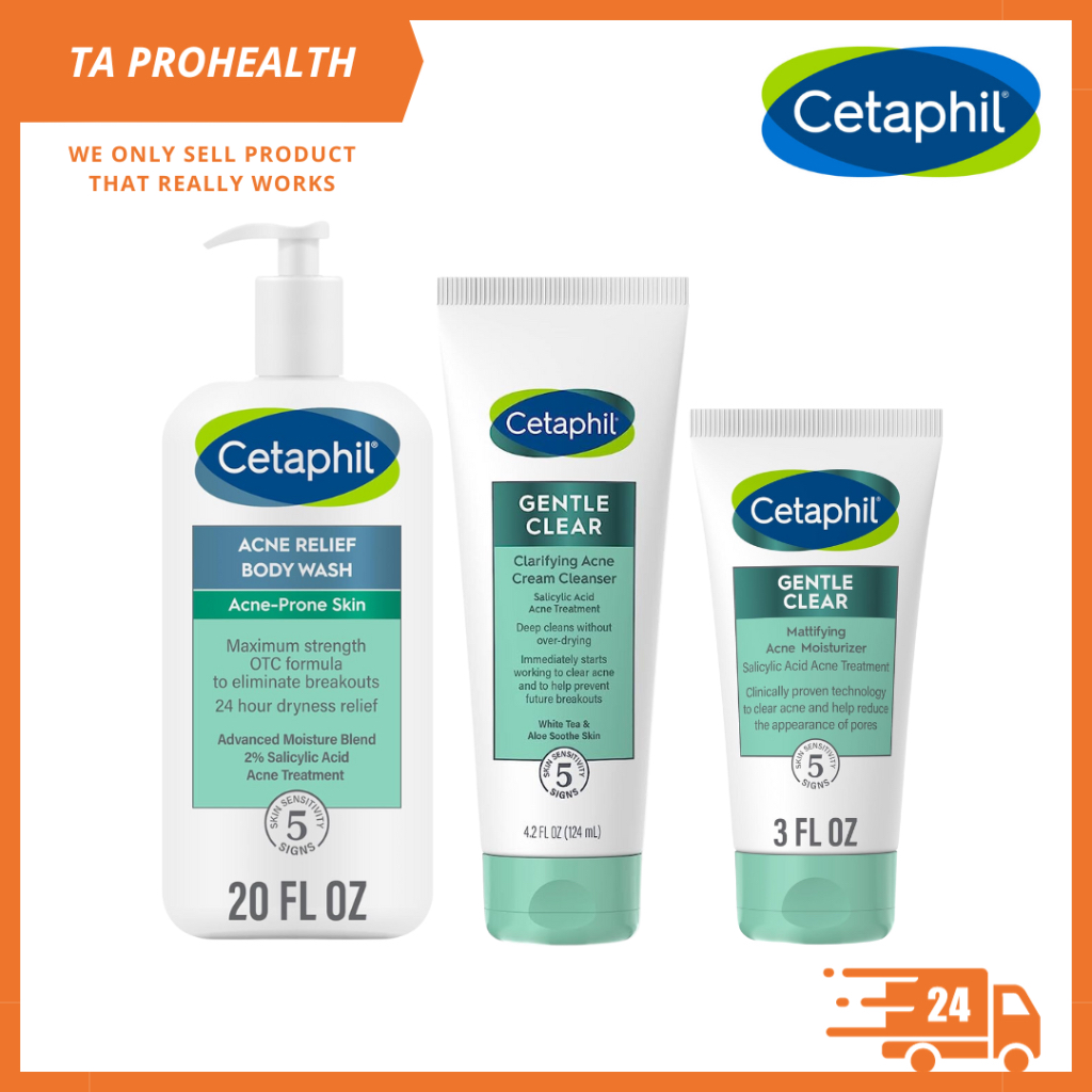 Cetaphil Gentle Clear Clarifying Acne Cream Cleanser Mattifying Acne