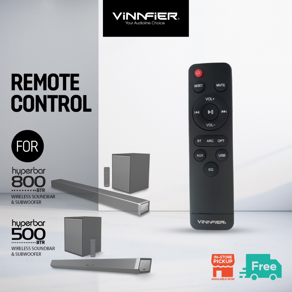 Vinnfier Remote Control For Hyperbar 800 BTR Hyperbar 500 BTR | Shopee ...