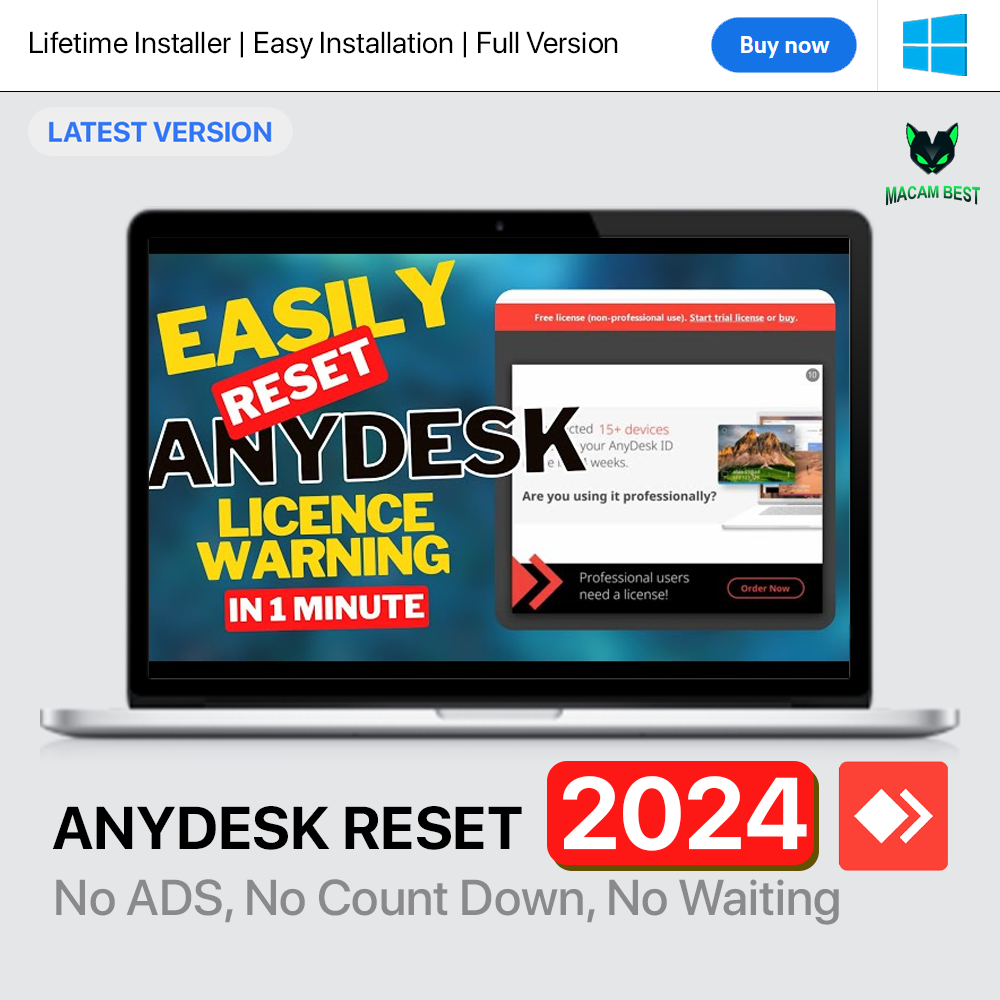 AnyDesk Reset Trial & Change ID Warning Remove Tool Unlimited Usage 🔹