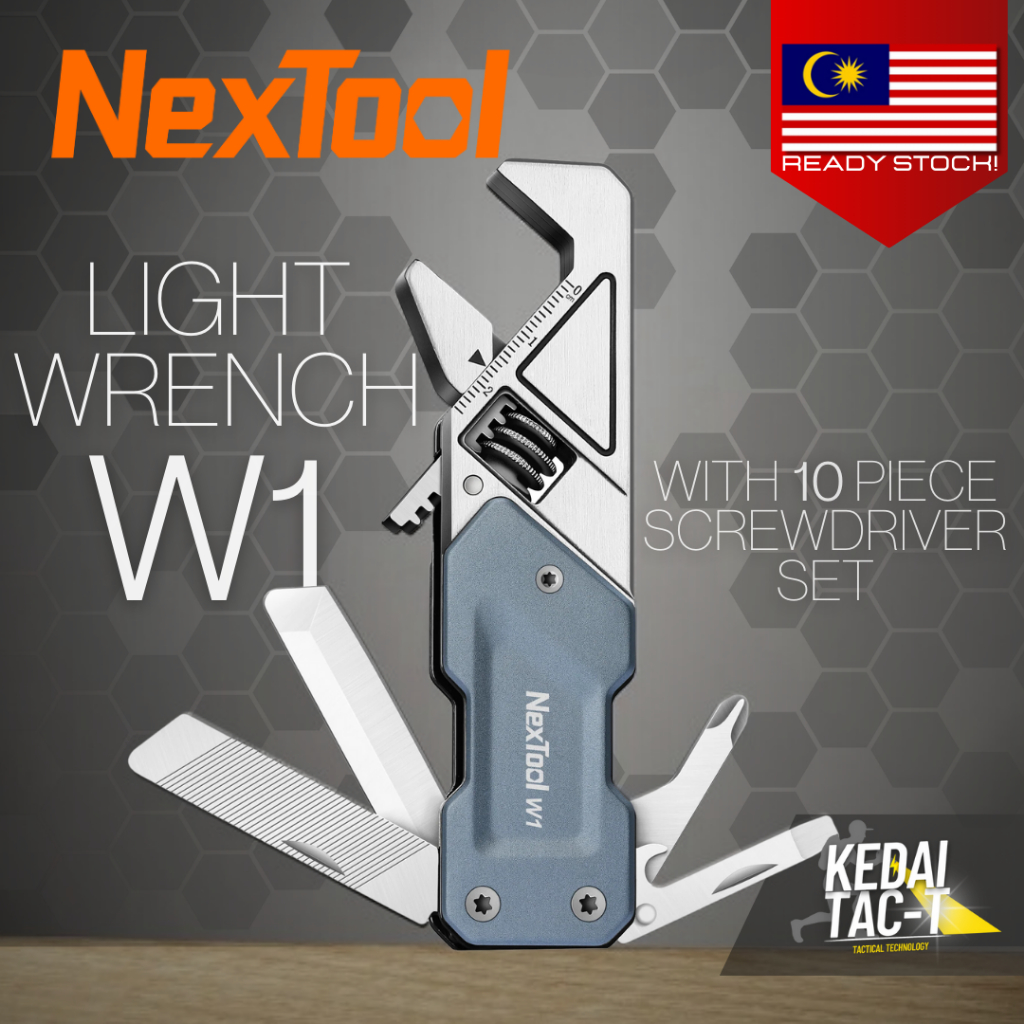 NEXTOOL Light Duty Wrench W1 - with 10pc Screwdriver Set Multitool ...