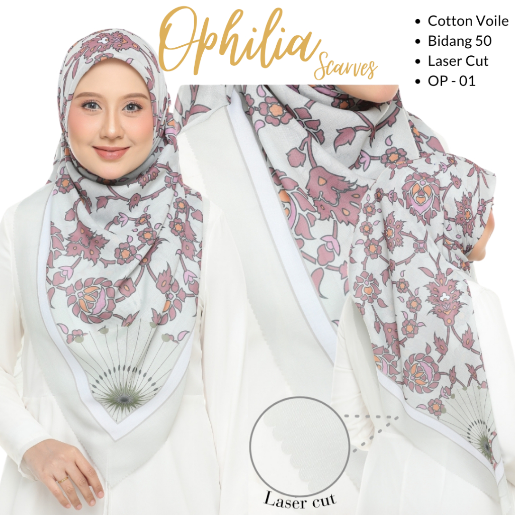 Tudung Bawal Cotton Corak Bidang 50, Tudung Bawal Chiffon Voile, Tudung ...