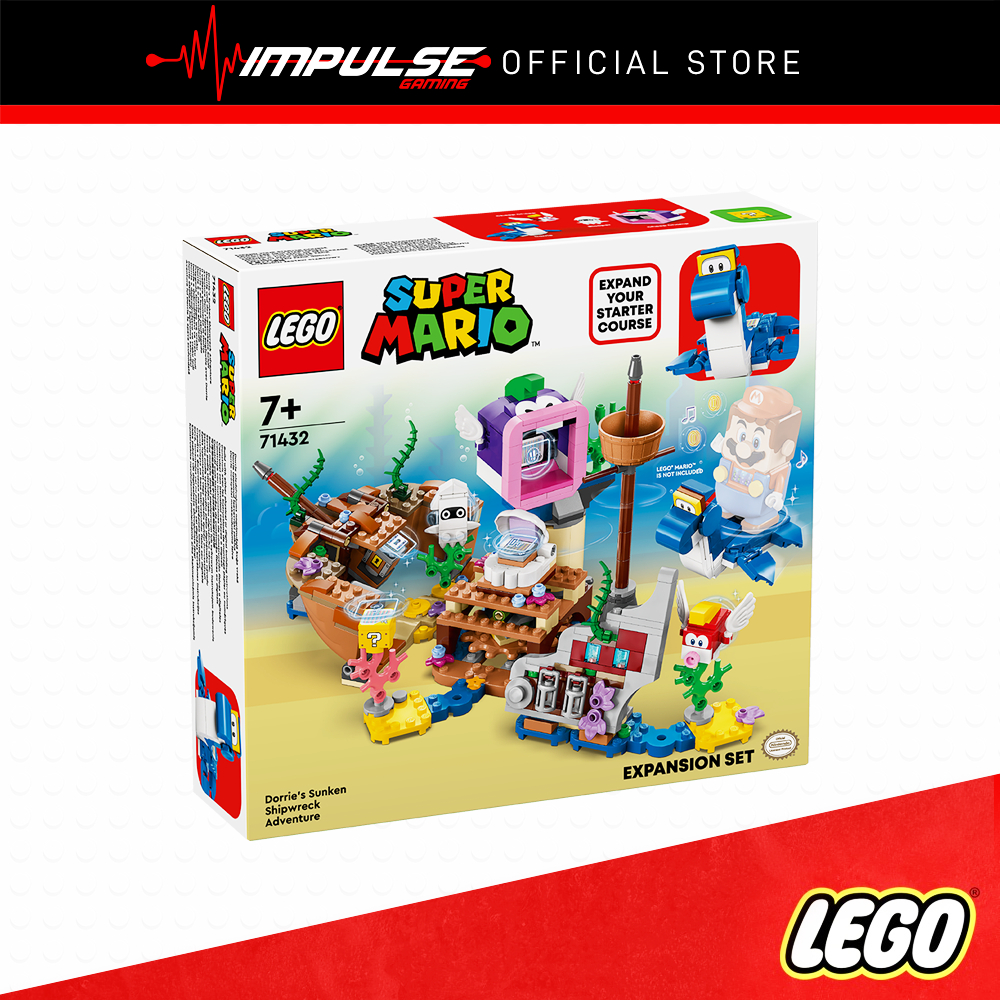 LEGO 71432 Super Mario Dorrie's Sunken Shipwreck Adventure Expansion ...