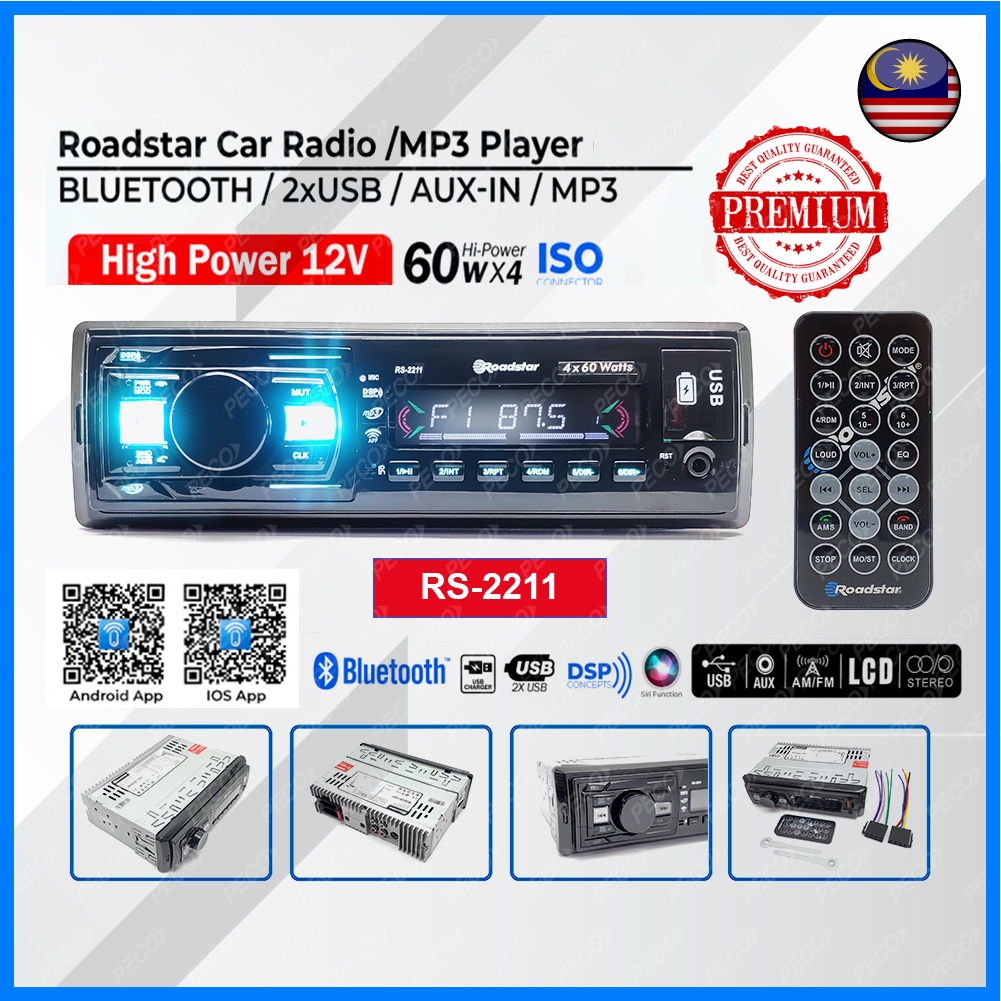 BLAUPUNKT Multimedia Car Stereo 1-DIN LCD Bluetooth Streaming MP3/USB/Aux  AM/FM