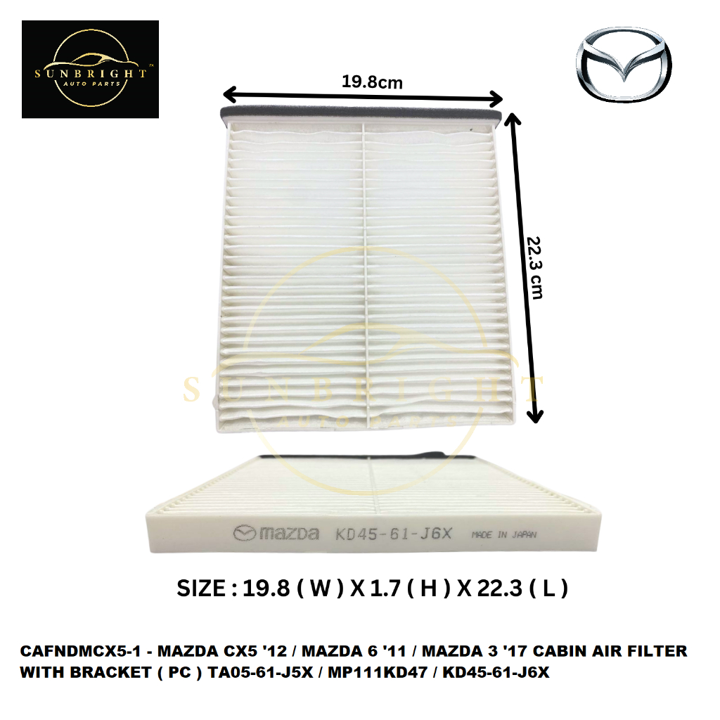 MAZDA CX5 '12 / MAZDA 6 '11 / MAZDA 3 '17 CABIN AIR FILTER WITH BRACKET