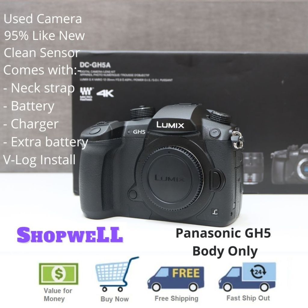 Used Panasonic GH5 Lumix Mirrorless Micro Four Thirds Digital Camera