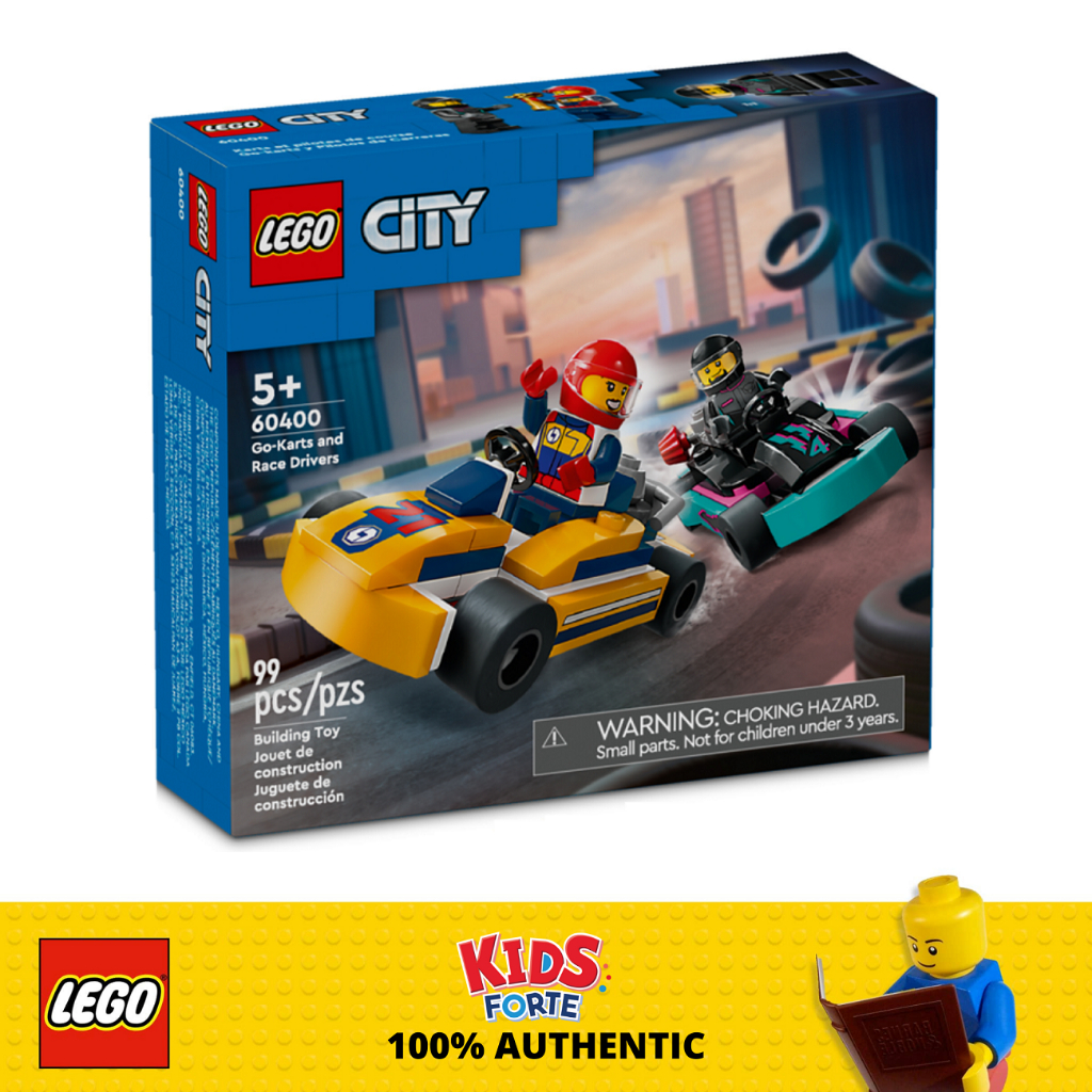 [new 2024] Lego City 60400 Go-karts And Race Drivers Toy Set (99 Pieces 