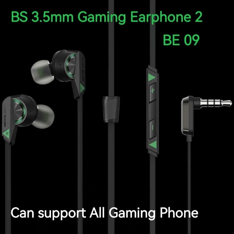 Original Black Shark BE11 Type-C USB Earphone Half Ear Headphone With ...