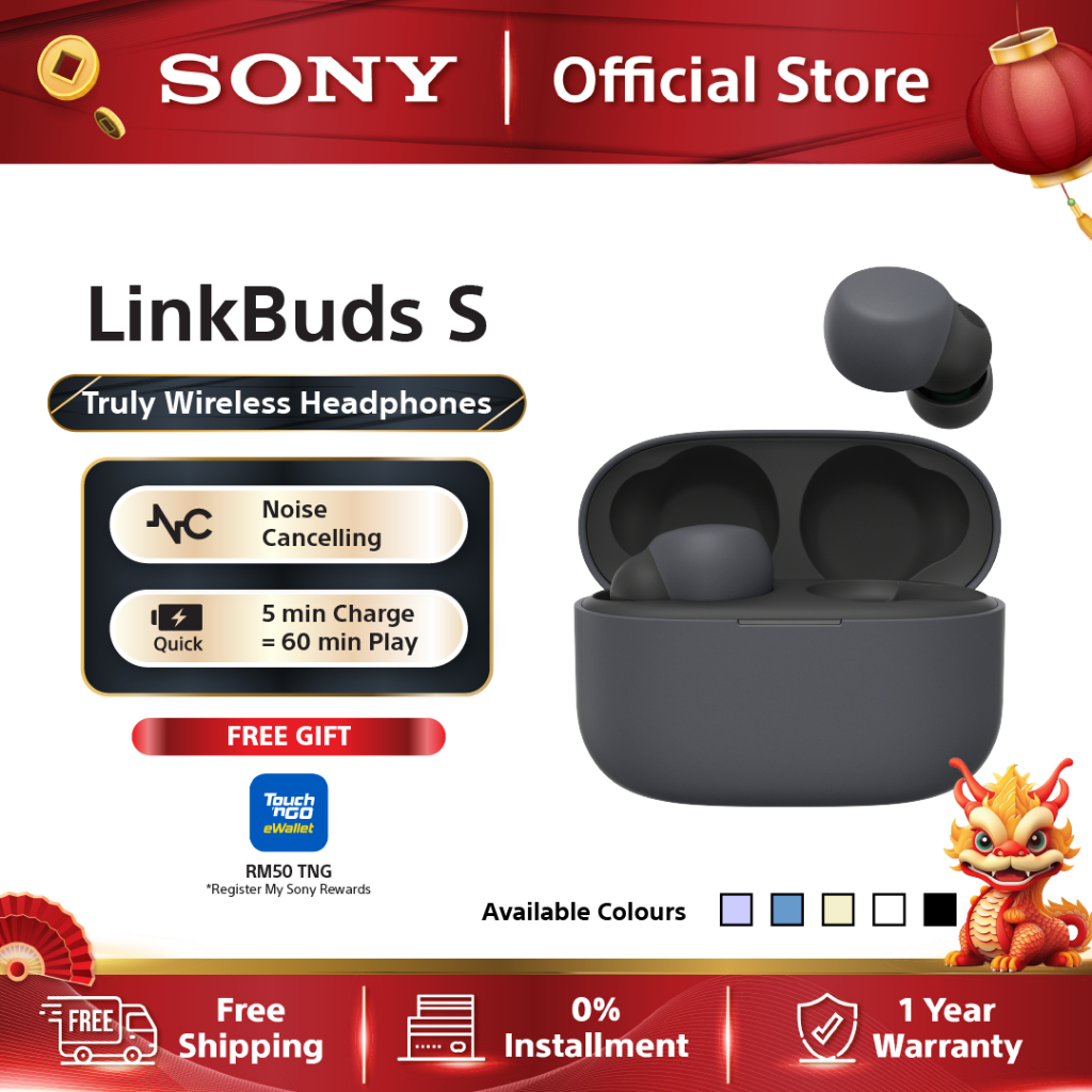 Sony LinkBuds S Bluetooth Earphones Truly Wireless Active Noise