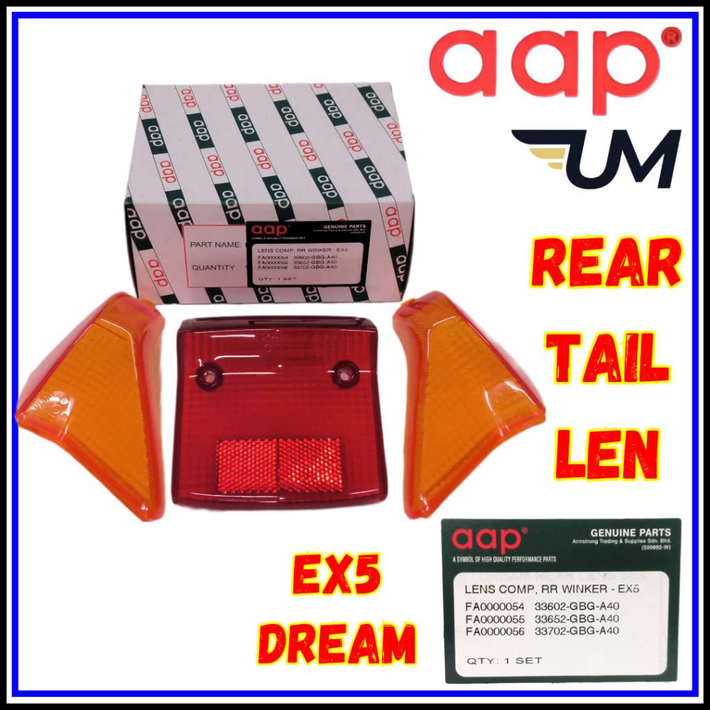 HONDA EX5 DREAM 100% ORIGINAL AAP REAR TAIL LEN SET LEFT RIGHT WINKER ...