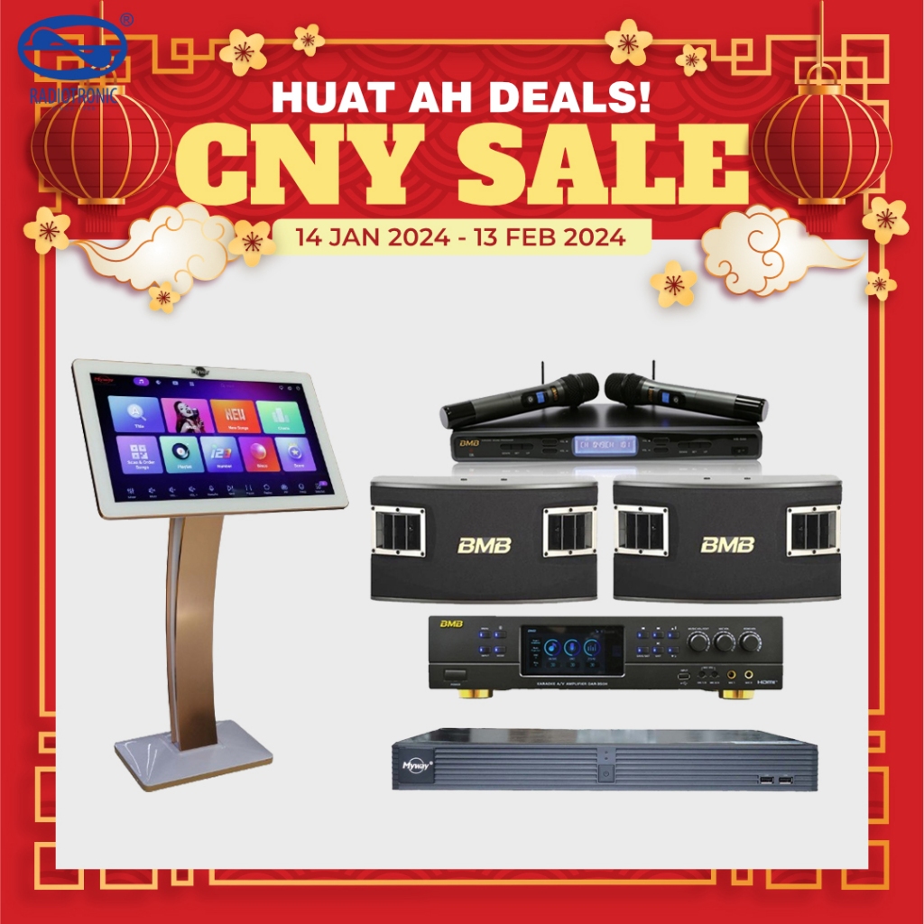 (CNY Sales) BMB CSV10 10″ Karaoke System with Wireless Mics & Myway X