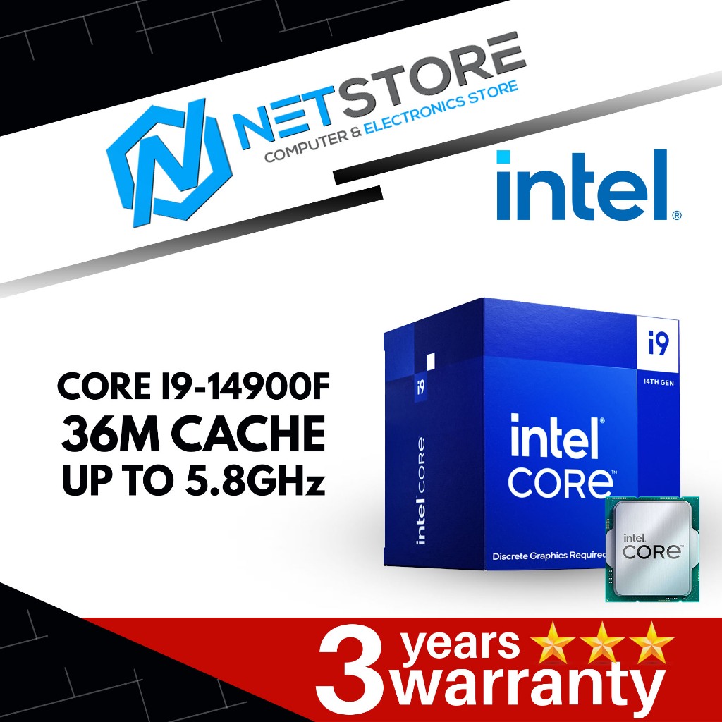 INTEL CORE i9-14900F 36M CACHE, UP TO 5.8GHz PROCESSOR 