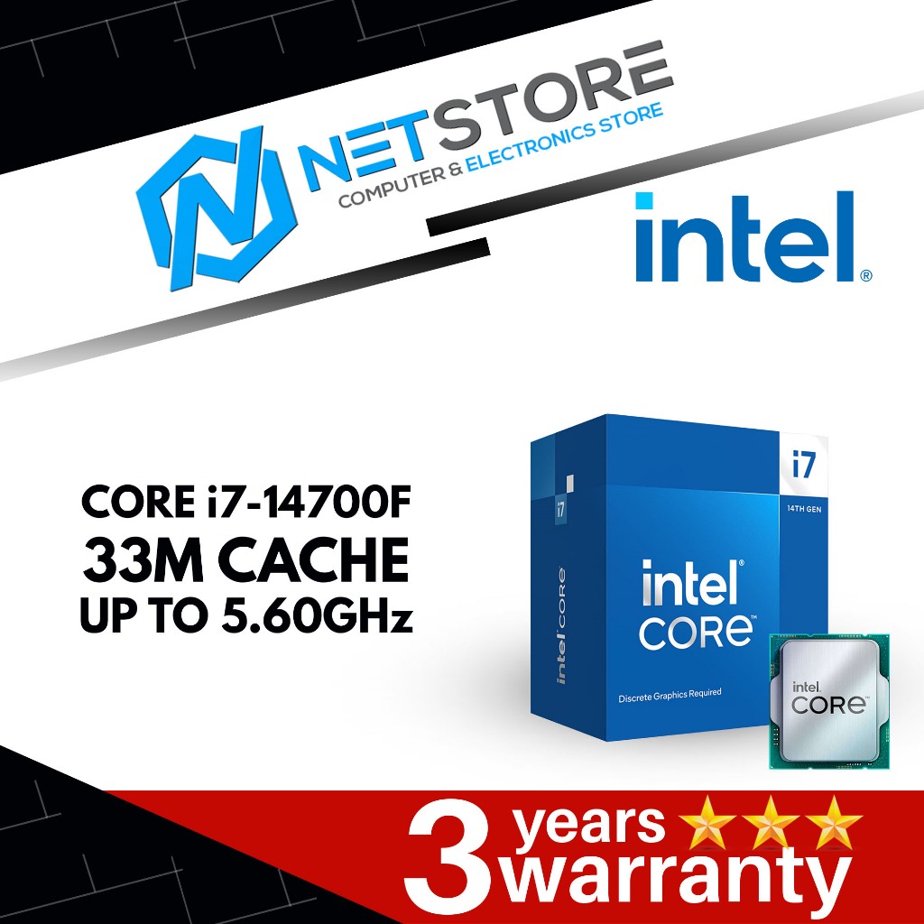 INTEL CORE i714700F 33M CACHE, UP TO 5.6GHz PROCESSOR BX8071514700F