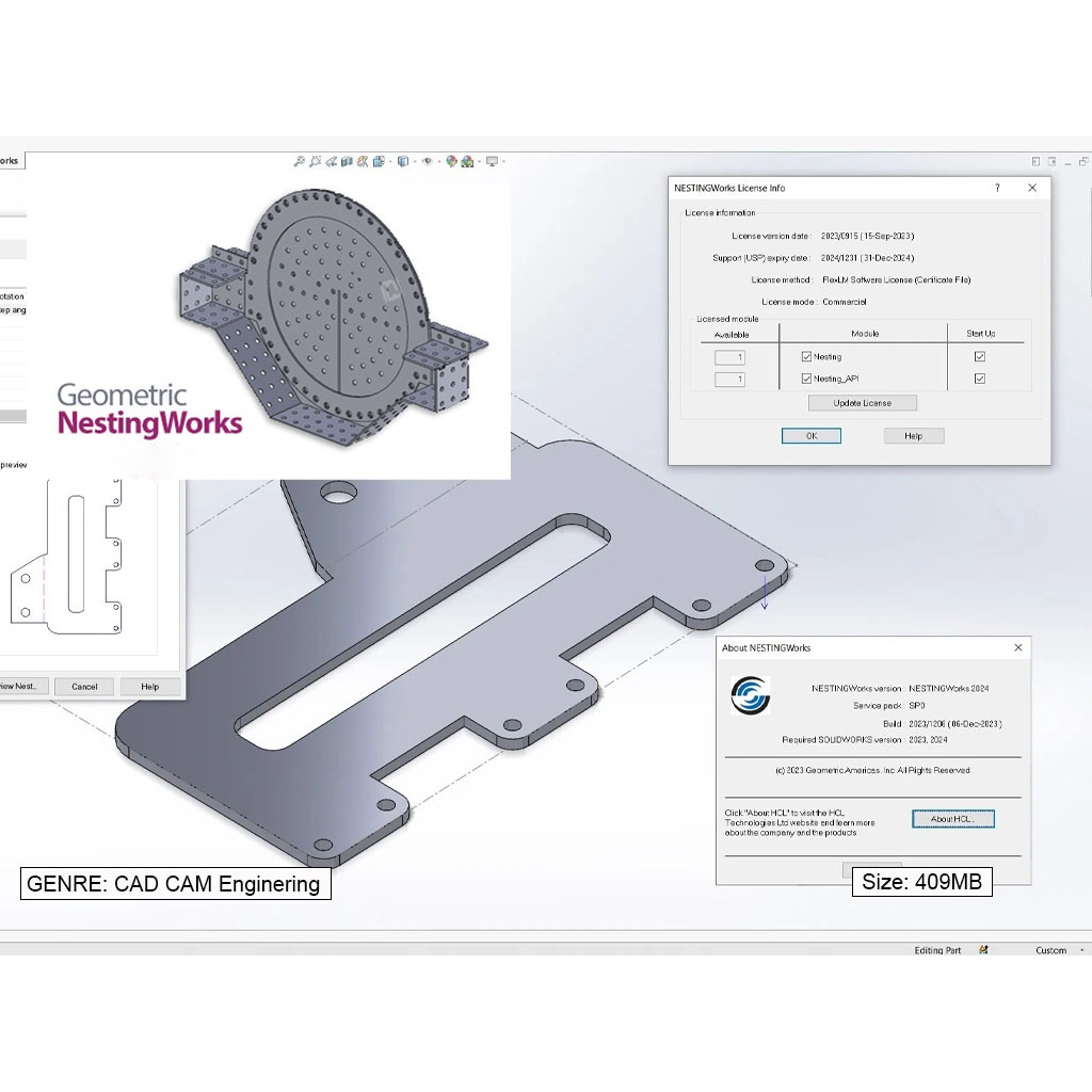 Geometric NestingWorks 2024 SP0 for SolidWorks Shopee Malaysia