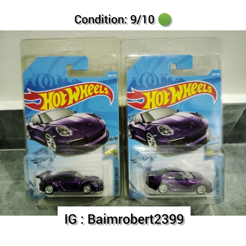 Miniature Hot Wheels Porsche 911 Carrera - Série Malaysia 1980 - 1/64 - Comme Neuf Sans Boîte