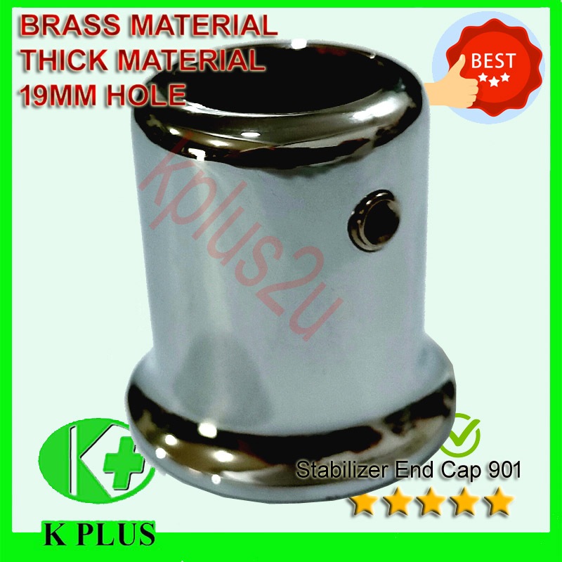 BRASS MATERIAL Glass Shower Screen Stabilizer End Cap Holder 19mm Hole