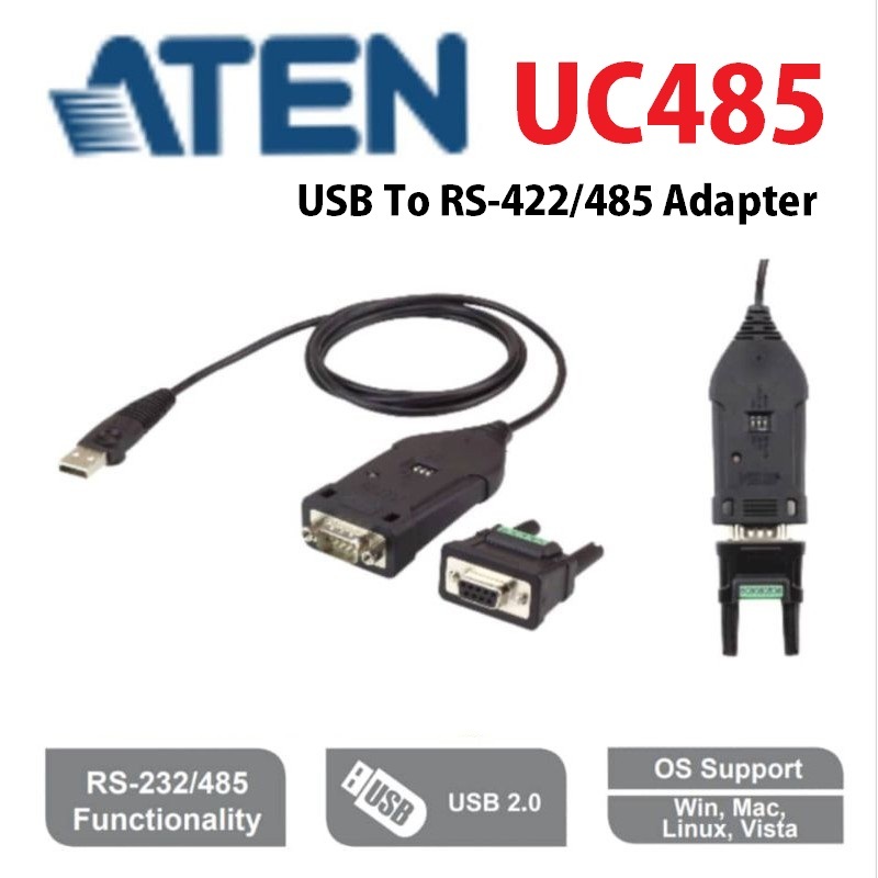 ATEN UC485 USB to RS-422/485 Adapter - ATEN RS 422/485 Converter ...