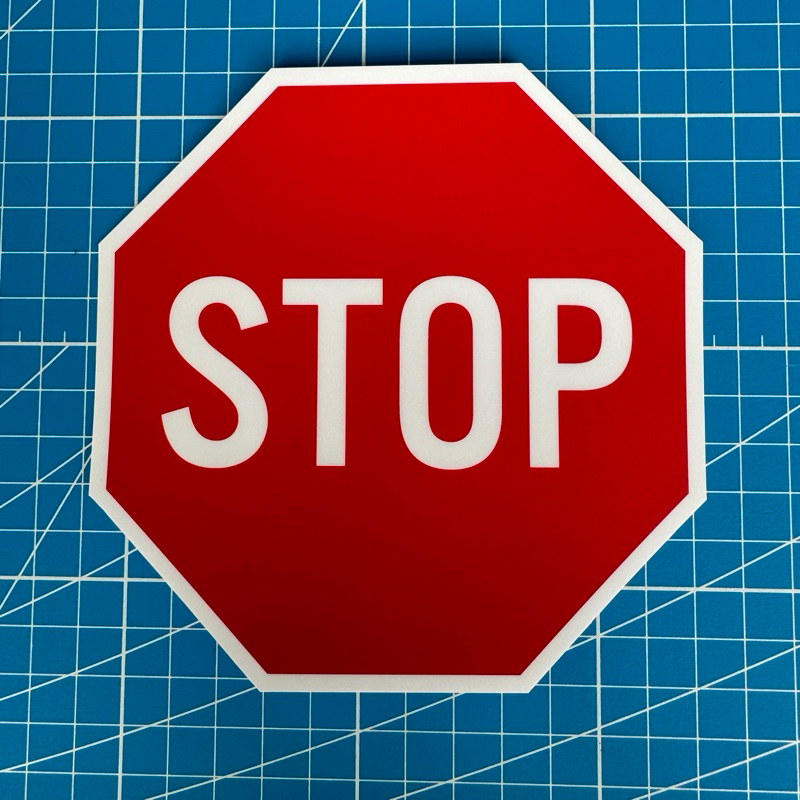 Stop Sign. Premium Sticker Label Signage Notice. Waterproof ...