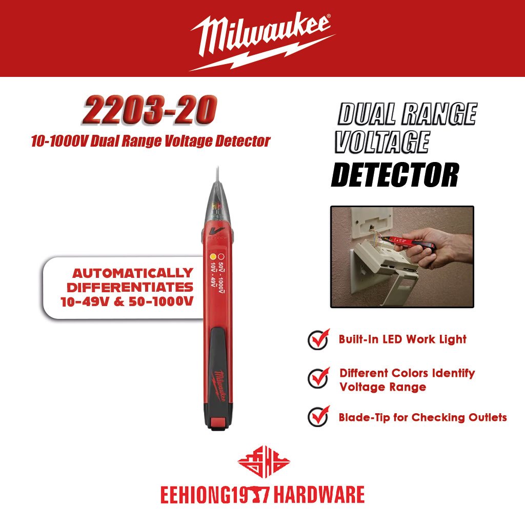 Milwaukee dual deals range voltage detector