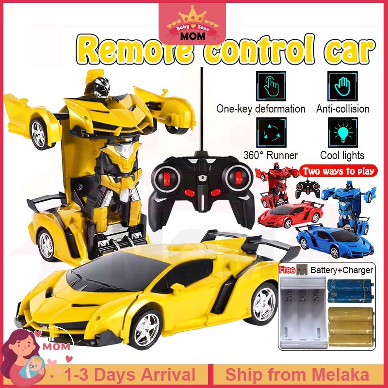 Ready Stock Remote Control 2 in 1 Sports Transformation Car Kids Toy ...