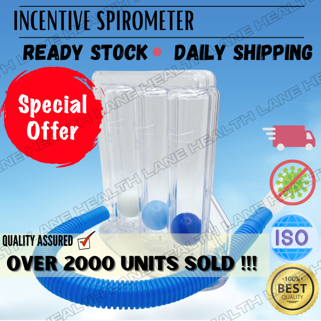 CLEARANCE 3 TYPES Spirometer Breathing exerciser rehabilitation trainer ...