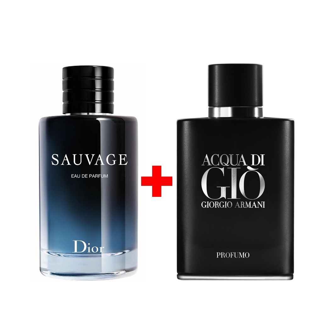 Dior Sauvage Edp 100ml + Acqua Di Gio Profumo Parfum 125ml | Shopee ...