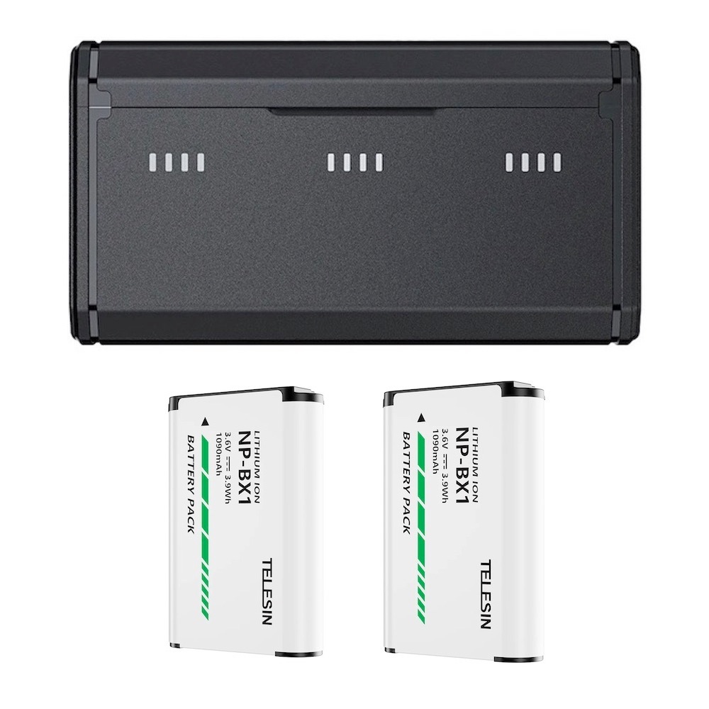 Action Camera Battery 3 Slot USB Charger For NP-BX1 Camera Batteries - Portable Charging Station NP-BX1 Charger