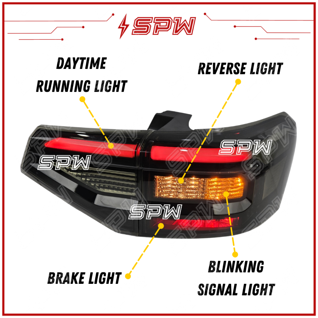 Perodua Ativa / Toyota Raize (2021-2025) LED Tail Lamp Tail Light Rear ...