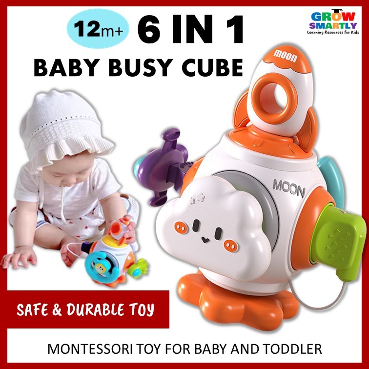 Baby Busy Cube Baby Toys 12 months Montessori Toys year Baby Sensory  Toys Mainan baby tahun bulan Toddler Toys