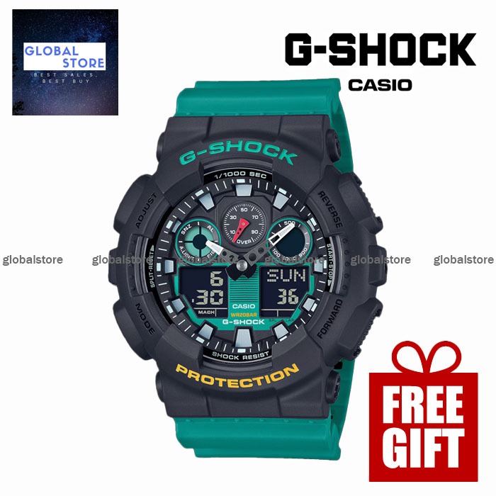 Casio G-Shock GA-100 Series Analog-Digital Watch - GA-100MT-1A3 ...