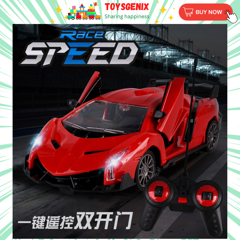 ToysgeniX Gift For Kids Toys RC Car Remote Control Car Scale 1/24 RC Racing  Car Mainan RC Kereta Lumba