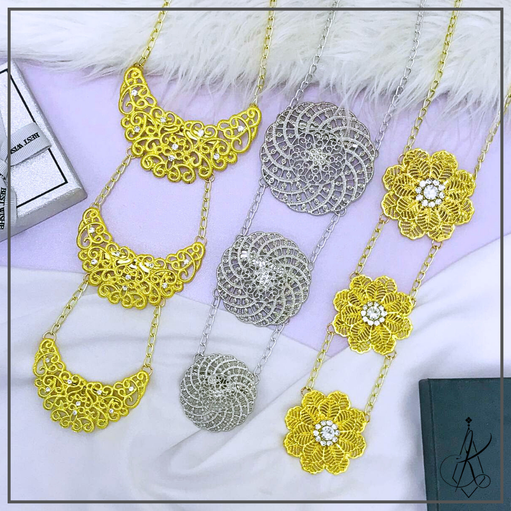 Kerongsang Dokoh Kebaya Ekslusif Berantai Dewasa/Budak Pin Brooch Dokoh ...