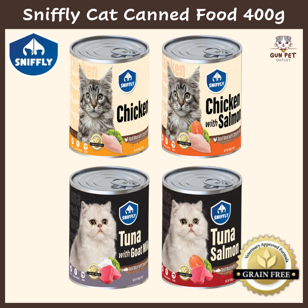 GUN PET Sniffly Cat Canned Food 400g Cat Wet Food Grain Free Milk ...