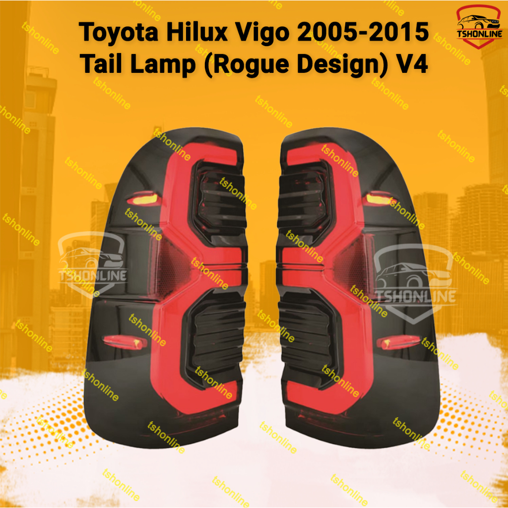 Toyota Hilux Vigo 20052015 Tail Lamp LED Rogue design with running LED