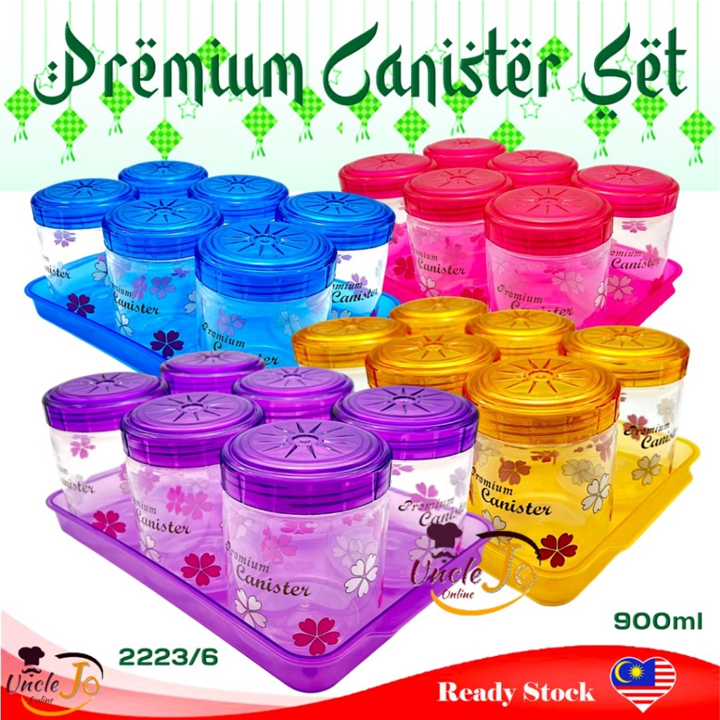 Bekas Kuih Raya Set / Cookies Container Set / Bekas Kuih Raya / Balang ...