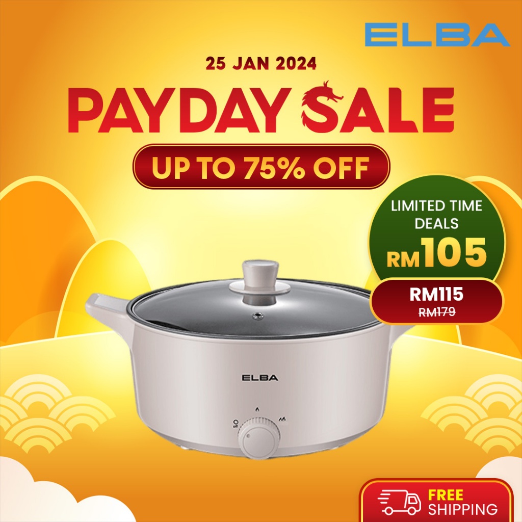 Elba Multi Cooker Stainless Steel Inner Pot Light Pink (5L) EMCN5017(LP) Shopee Malaysia
