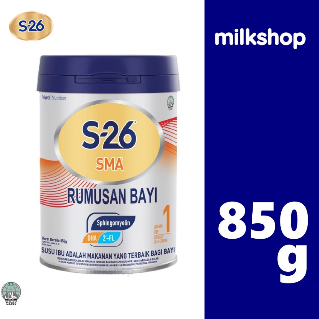 S26 SMA Step 1 850g | GOLD Wyeth Langkah Step1 box kotak 0-12 bulan ...