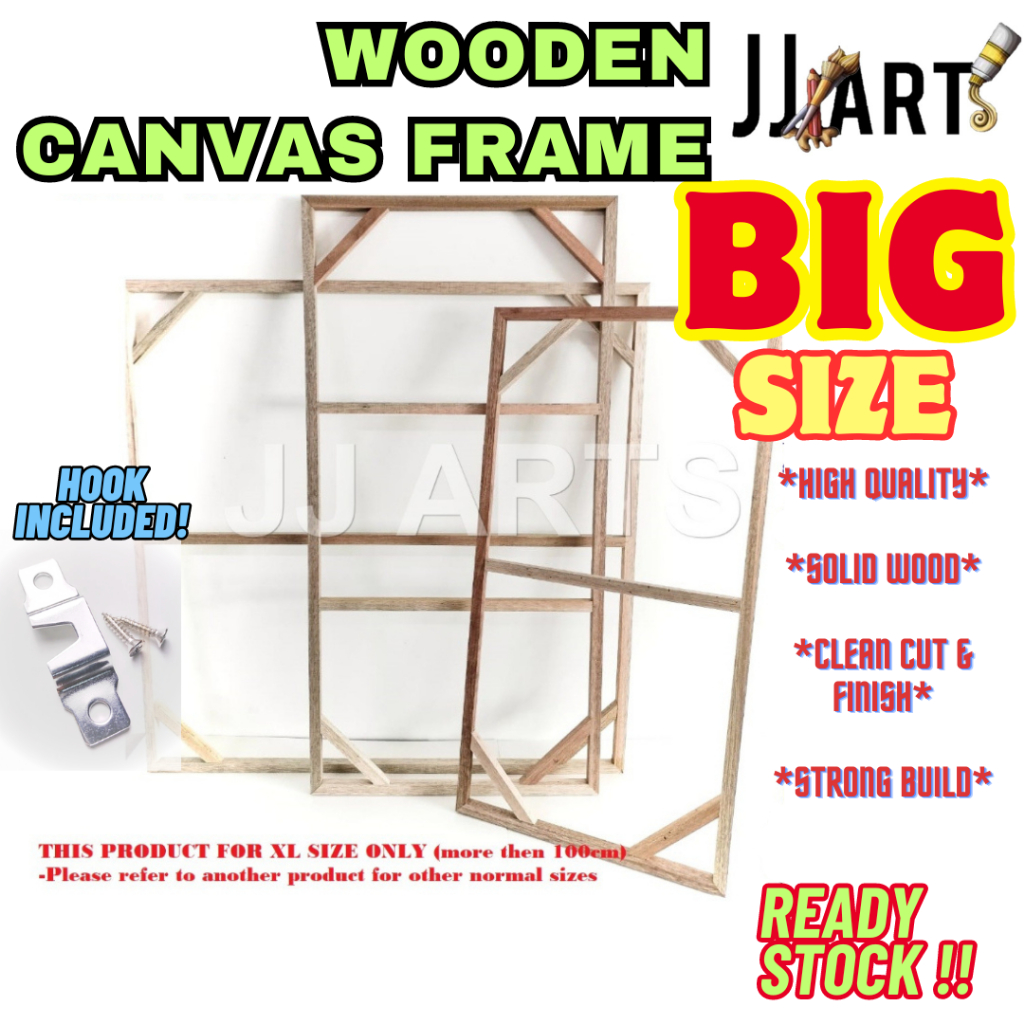(BIG Size) Wooden Frame / Canvas Frame Solid Wood XL Size DIY
