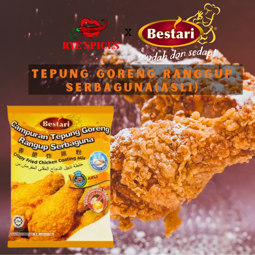 Campuran Tepung Goreng Bestari (Asli) /Bestari Crispy Fried Chicken ...